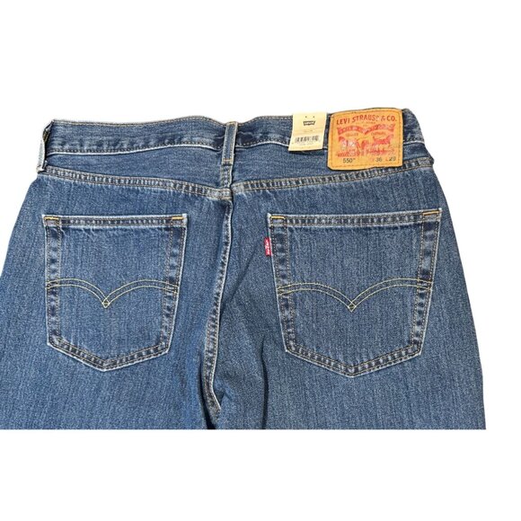 LEVIS Mens 36X29 Denim Jeans 550 Original Fit Mid Wash Relaxed Straight NWT |P1 - Picture 5 of 7